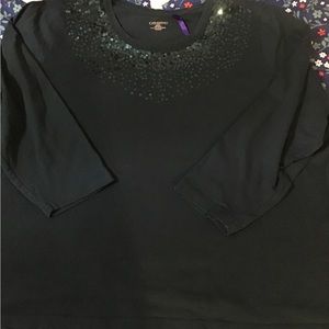 Woman’s size 3 X woman petite Catherine’s three-quarter length sleeve top CC